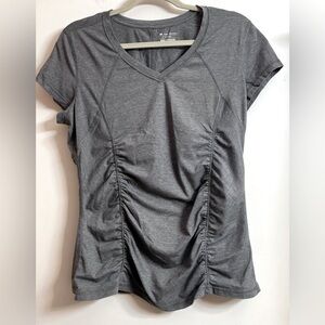 Tek Gear Dry Tek Tshirt Womens Large Gray Short Sleeve form fitting.